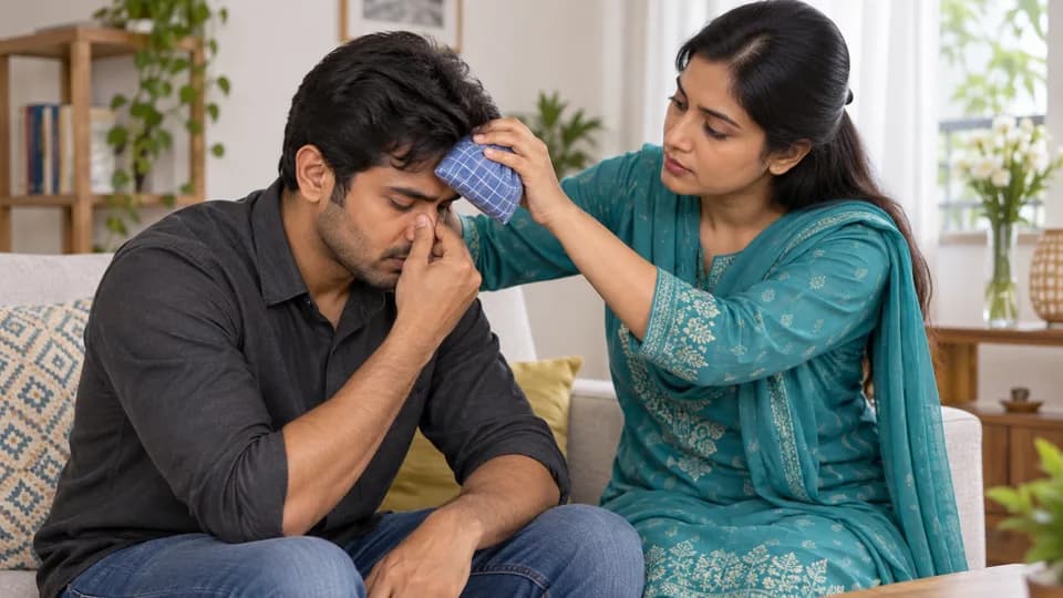 ধাপ ৩: চাইলে কাপড়ে মোড়ানো ঠান্ডা প্যাক ব্যবহার করুন — নাক দিয়ে রক্ত পড়ার নিরাপদ করণীয়
