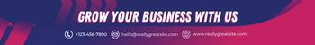 Blue and Purple Gradient Grow Your Business With Us Mobile Banner Ad